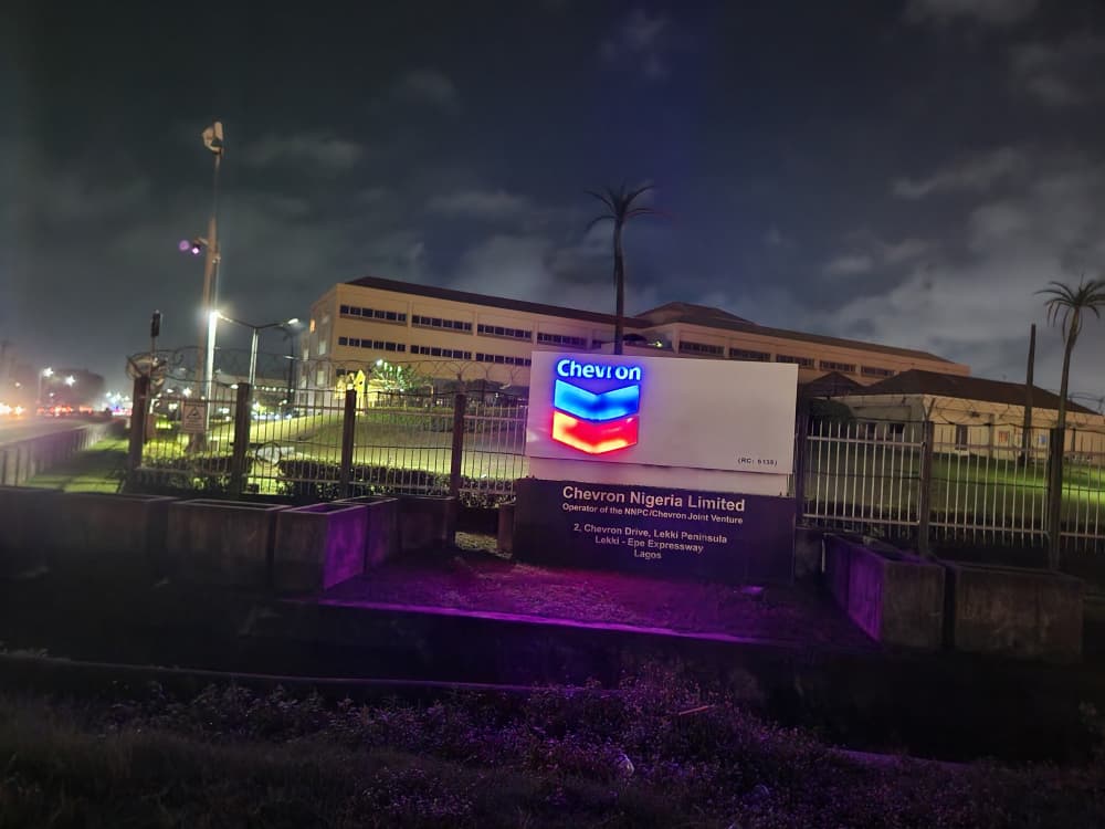 Image showing the Chevron building at night